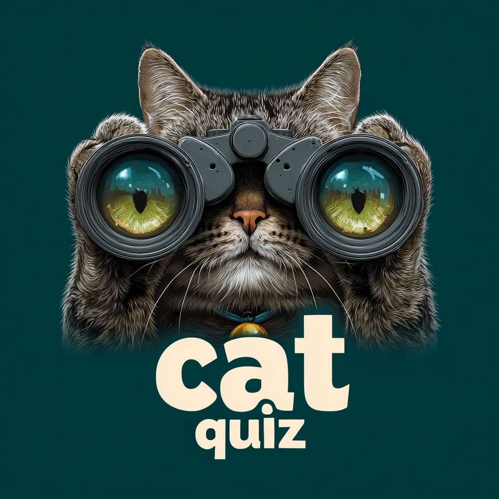 Cat Quiz — a cat who loves bird watching